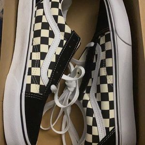Checkered board vans